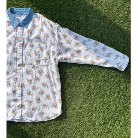 [USED] 花柄 waffle cotton SHIRTS 💐