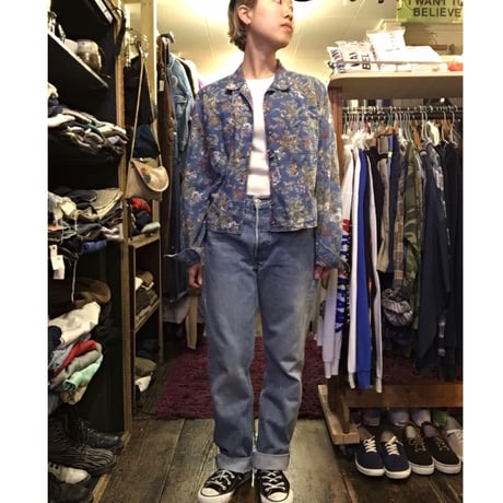 [USED] DENIM 花柄 シャツ JKT