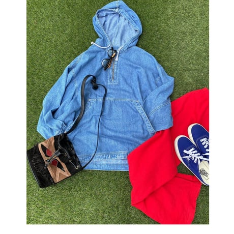 [USED] デニムプルオーバーパーカー 💙