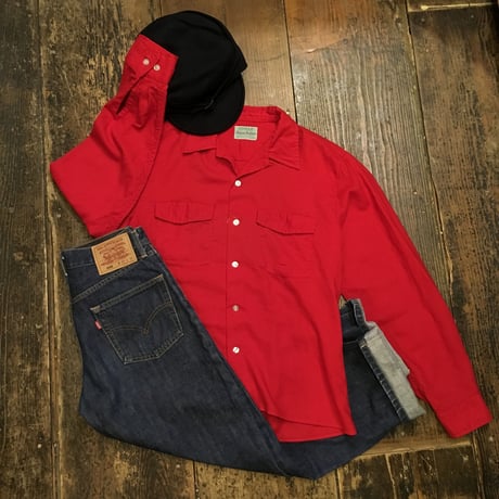 [USED] Vintage!RED!オープンカラーシャツ