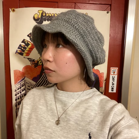 [USED] グレーのニットハット