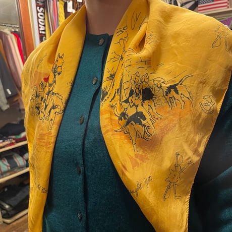 [USED] Vintage Fox hunting スカーフ