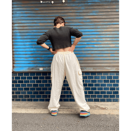 [USED] レースアップ リブ トップス