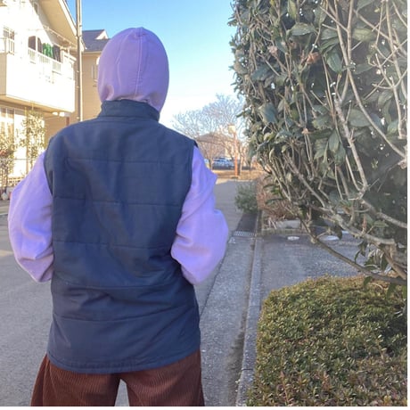 [USED]  vintage ワッペン付きダウンベスト