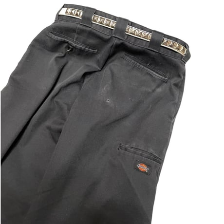 [USED] 極太 Dickies ダブルニー PANTS NAVY (W32)