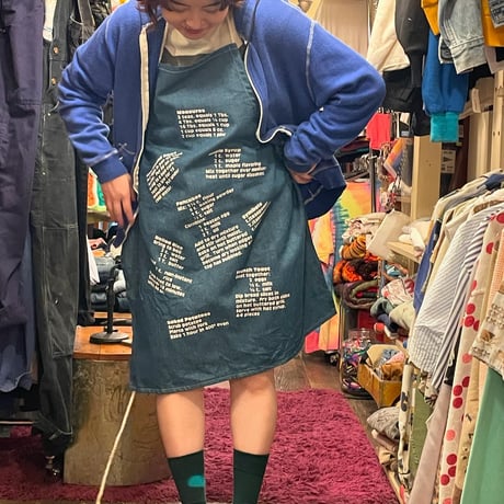 [USED] vintage レシピ付き DENIMエプロン
