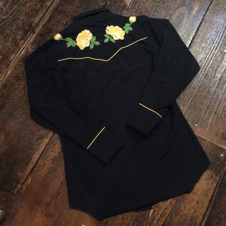 [USED] YELLOW FLOWER刺繍シャツ