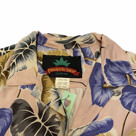 [USED] "Pineapple Juice" RAYON ALOHA SHIRT🌴
