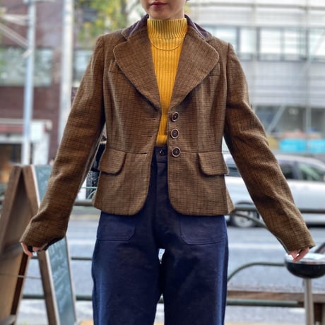 [USED] "BANANA REPUBLIC" チェック柄テーラードJACKET♡