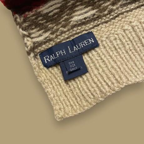 [USED] Ralph Lauren トナカイ柄ニットマフラー
