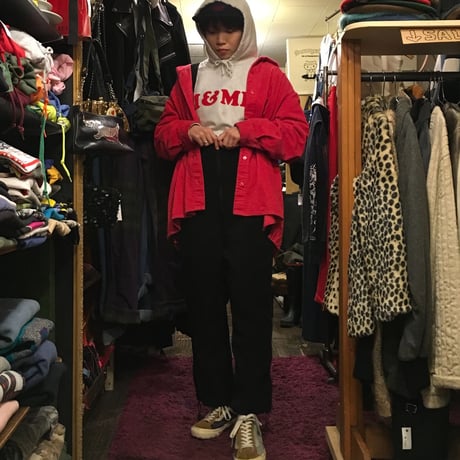 [USED] RED 太畝コーデュロイシャツ