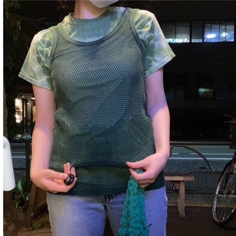 [USED] Euro vintage COTTON 編みタンク Green🍃