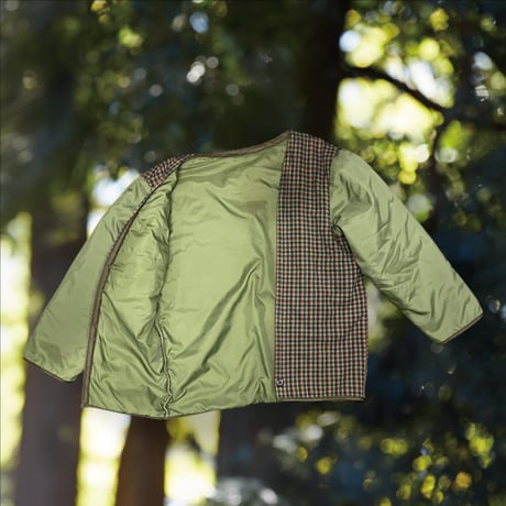 [USED] PRIMALOFT® オリーブ x チェック の ライナー JKT