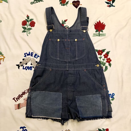 [USED] リメイク デニム short オーバーオール