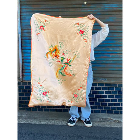 [USED]CHINA刺繍🐲ひんやり布団 127×88cm