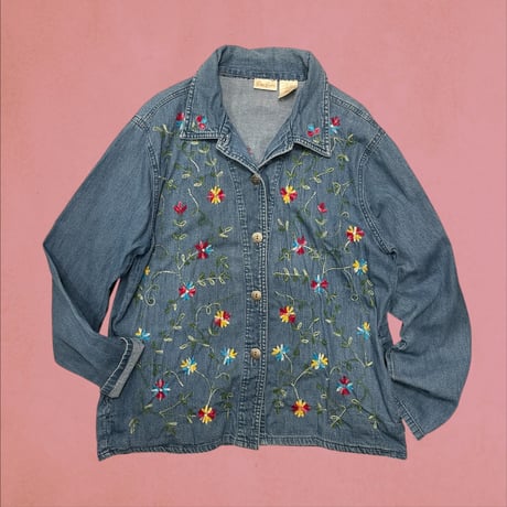 [USED] DENIM × お花の刺繍 JKT