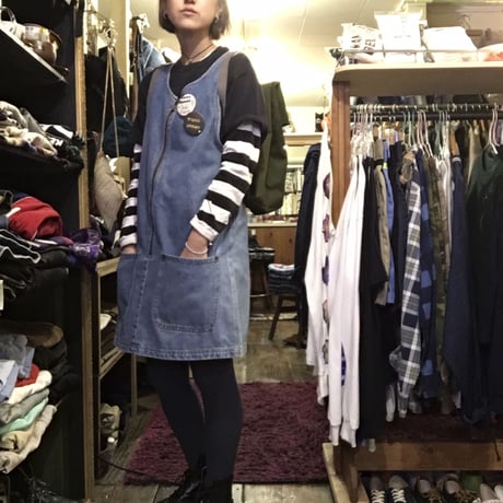 [USED] フロントチャックデニムワンピース