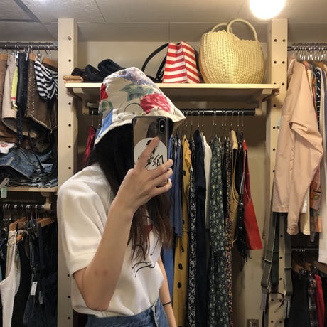[USED] FLOWER REVERSIBLE HAT♡