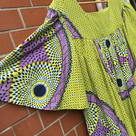 [USED]  アフリカン柄ロングワンピース