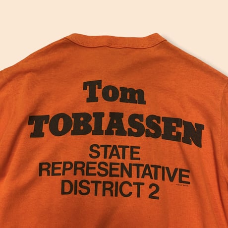 [USED] VINTAGE "Tom TOBIASSEN" Tee🧡