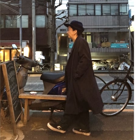 [USED] DARK NAVY ロング コート