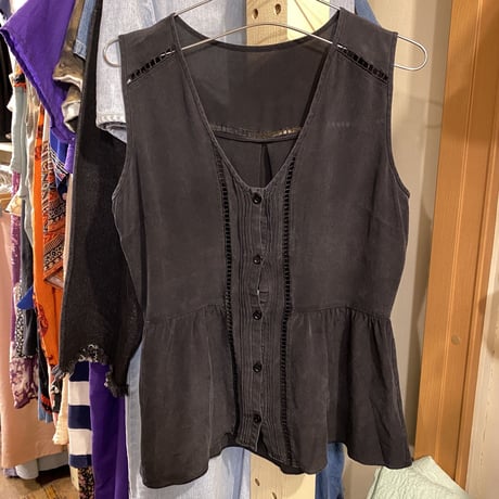 [USED] SILK ノースリーブTOPS