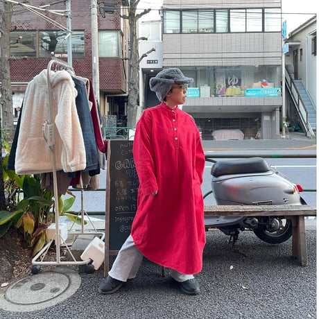 [USED] 無地ネルワンピース / シャモアクロス