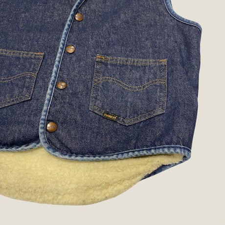 [USED] Sears "ROEBUCKS" ボアデニムVEST♡