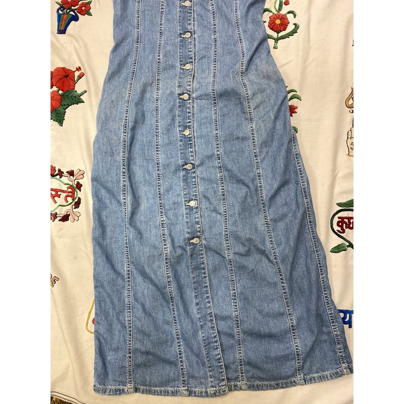 USED] ベネトン🌈デニム襟付きワンピース | garden730
