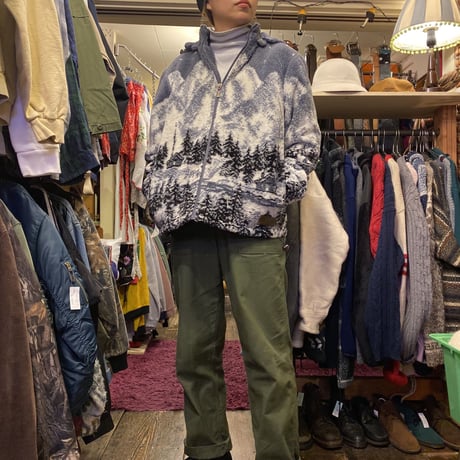 [USED] "EGO"snow patternフリースJKT