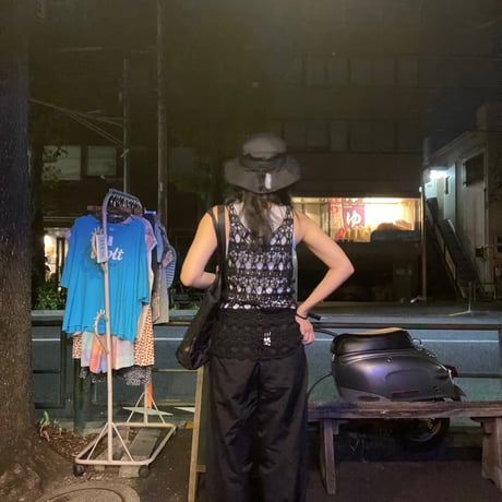 [USED] BLK かぎ編み レース タンクトップ ♡
