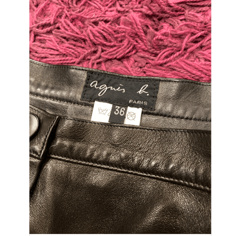 [USED] agnes b. /REALレザーミニスカート