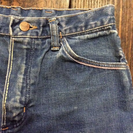 [USED] 手刺繍 70's Wrangrer CUTOFF DENIM / W29