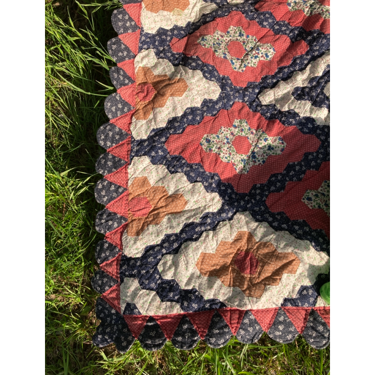 USED] vintage キルティング ラグ 110×110cm | garden730