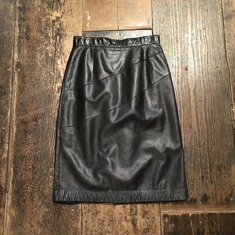 [USED] REAL Leather ミディアムタイトスカート