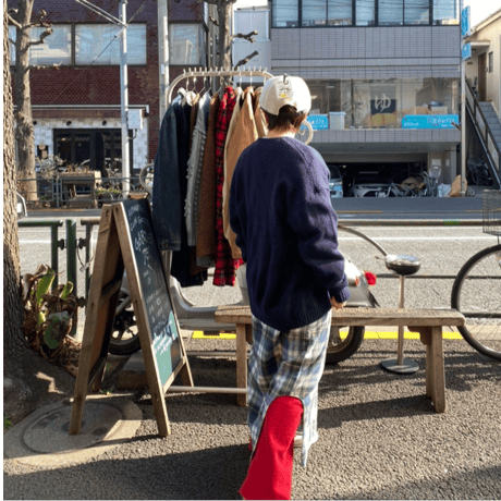 [USED] シンプル NAVY ニットカーディガン