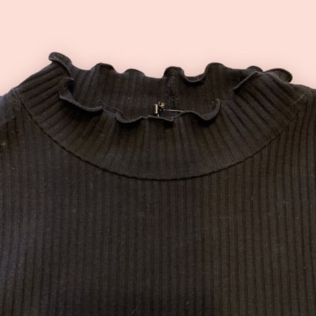 [USED] BLACK リブ TOPS
