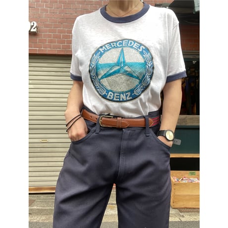 [USED] 70's  vintage MERCEDES BENZ ラメプリントTee