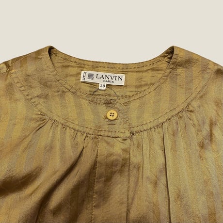 [USED] LANVIN NO-COLLAR SILK SHIRT！