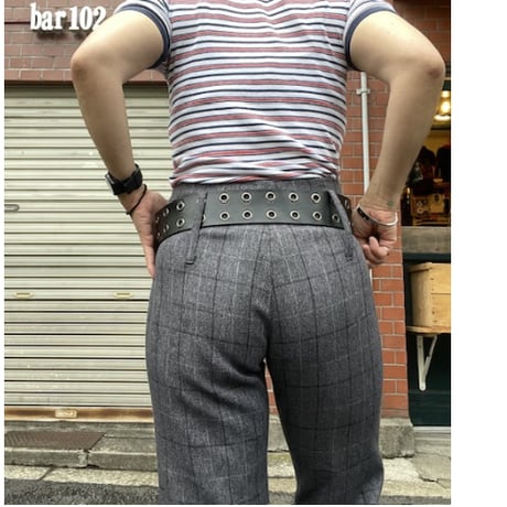 [USED] 渋めカラー🩶グレンチェックフレアPANTS