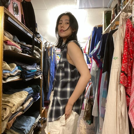 [USED] OLD ROCK MOUNT ノースリーブshirts made.in,USA