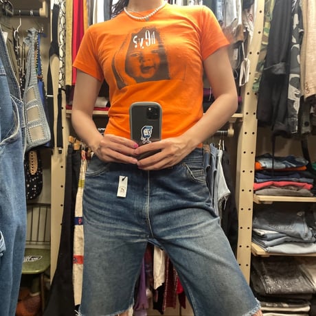 [USED] 90's hey Baby Orange チビ Tee kids size 🍊