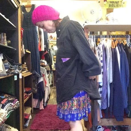 [USED] 80~90's Black  Cottonシャツ