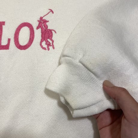 [USED] POLO  WHT/PINK スウェット