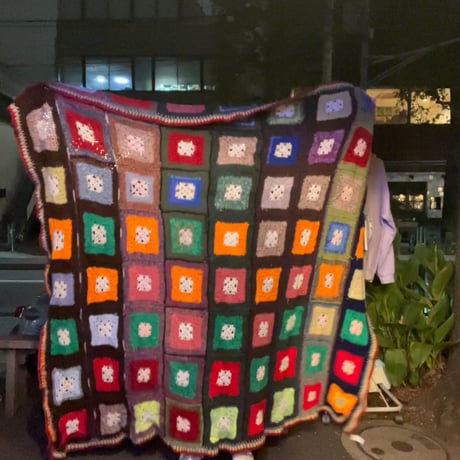 [USED]  KNIT の BIG 大判 ラグ ♡