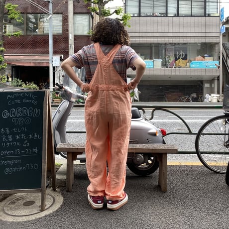 [USED] vintage LINEN オーバーオール