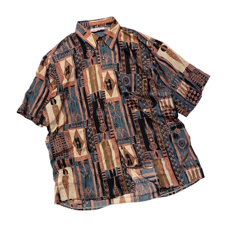[USED]総柄S/S shirt