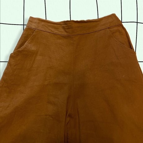 [USED] LINEN WAID PANTS🤎