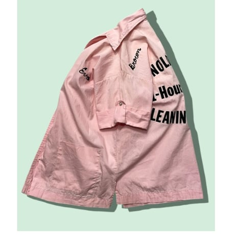[USED] vintage Hilton PINK🩷ボーリングシャツ