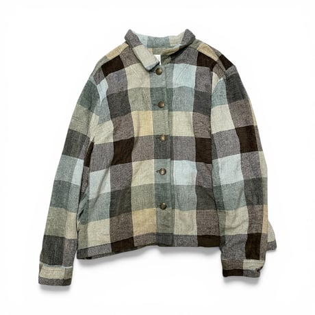 [USED] 春色 CHECK ふわふわネルJKT